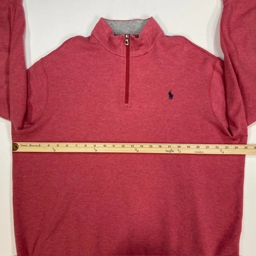 Polo Ralph Lauren Performance Quarter Zip Pullover Sweatshirt Red‎ XL
